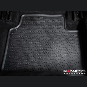 Alfa Romeo Giulia Floor Mat Set - All Weather Rubber Front/ Rear 4 Piece Set - Deluxe - RWD Model